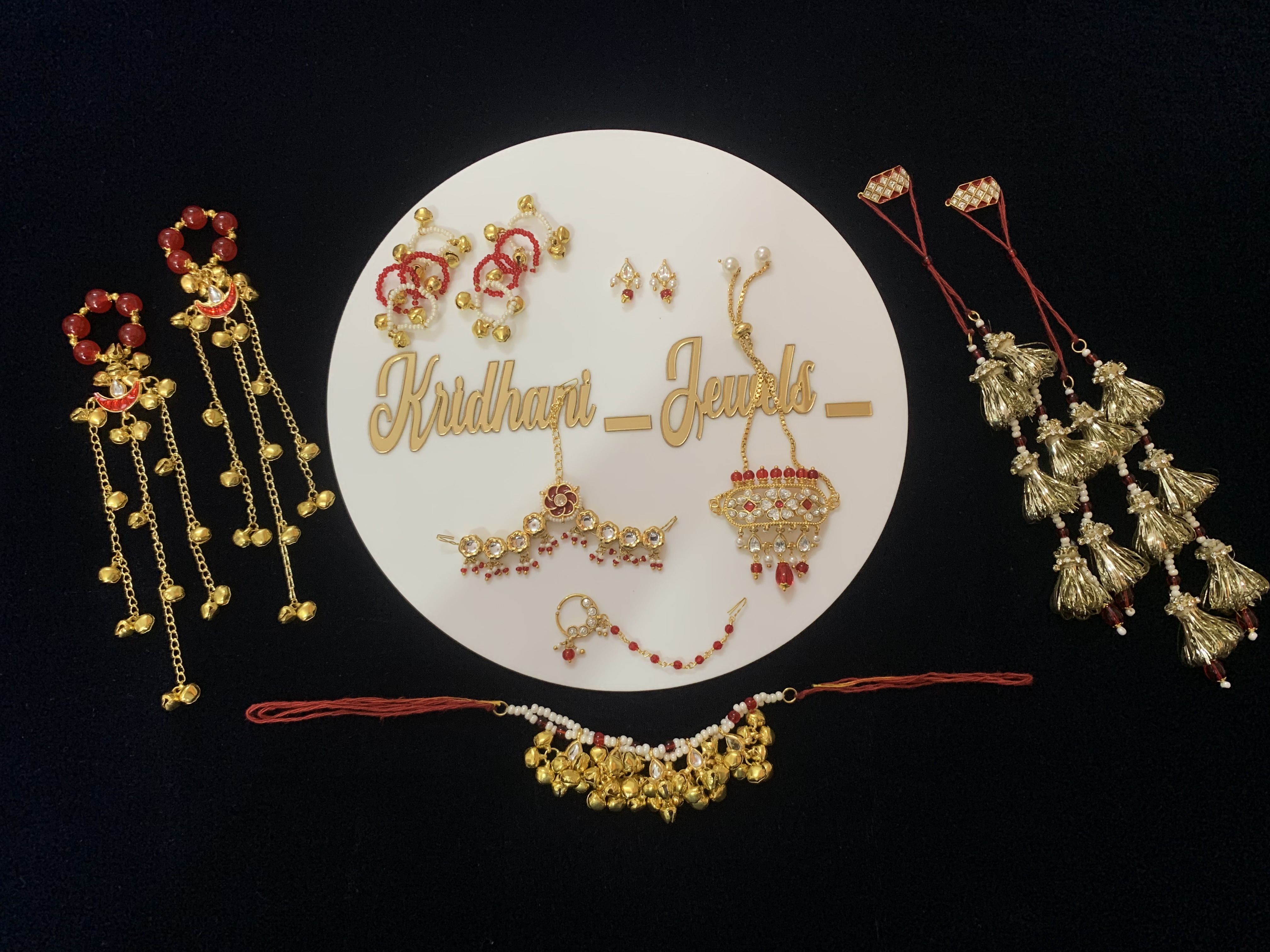 Red Royal rajsthani kundan set